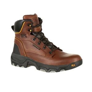 GEORGIA Boot Flx Point Mens Waterproof Brown Composite Toe Workboots Sz 10